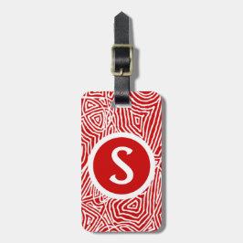 Rood Initiaal Bagagelabel