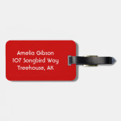 Rood Initiaal Bagagelabel (Achterkant horizontaal)