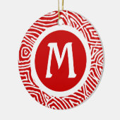 Rood Initiaal Keramisch Ornament (Links)