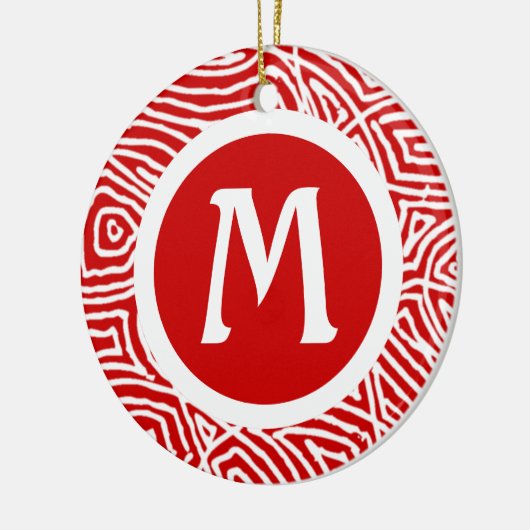 Rood Initiaal Keramisch Ornament (Links)