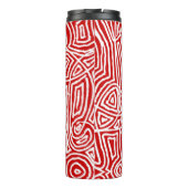 Rood Initiaal met kribbleafdruk Thermosbeker (Achterkant)