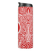 Rood Initiaal met kribbleafdruk Thermosbeker (Geroteerd rechts)