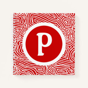 Rood Initiaal Notitieboek