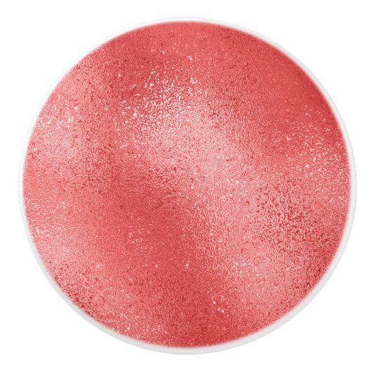 Rood-inktachtige textuur keramische knop (Voorkant)