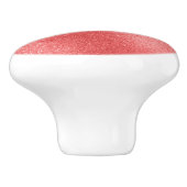 Rood-inktachtige textuur keramische knop (Zijkant)