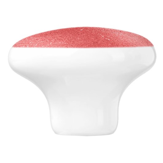 Rood-inktachtige textuur keramische knop (Zijkant)