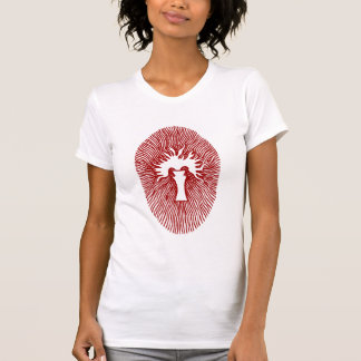 Rood "INNER FLAME/TEMPLE INCENSE" Womens T-Shirt