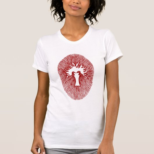 Rood "INNER FLAME/TEMPLE INCENSE" Womens T-Shirt (Voorkant)