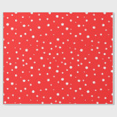 Rood inpakpapier met witte stippen (Vlak)
