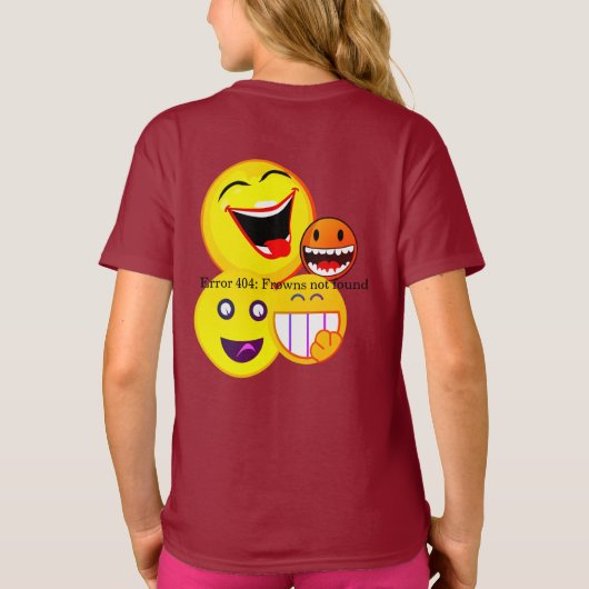 Rood Inspirerend Robot Giggle Leuk T-shirt (Achterkant)