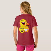 Rood Inspirerend Robot Giggle Leuk T-shirt (Achterkant volledig)