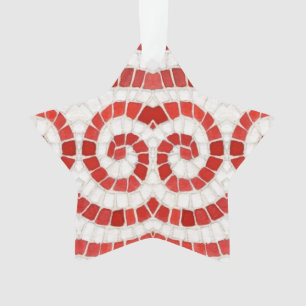 ROOD IONISCH MOZAÏEK Acryl Star Ornament