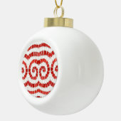 ROOD IONISCH MOZAÏEK Keramisch Bal Ornament (Rechts)