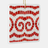 ROOD IONISCH MOZAÏEK Keramisch Vierkant Ornament (Rechts)