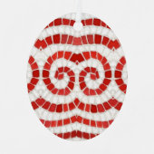 ROOD IONISCH MOZAÏEK Metaal Ovaal Ornament (Voorkant)