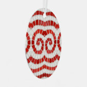 ROOD IONISCH MOZAÏEK Metaal Ovaal Ornament (Voorkant Rechts)