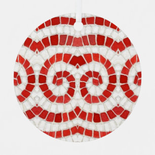 ROOD IONISCH MOZAÏEK Metal Circle Ornament