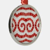 ROOD IONISCH MOZAÏEK Premium Rond Ornament (Rechts)