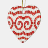 ROOD IONISCHE MOZAÏEK Keramiek Hart Ornament (Links)