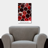 Rood is alles wat ik heb! Hexagon 11 Fotocollage Poster