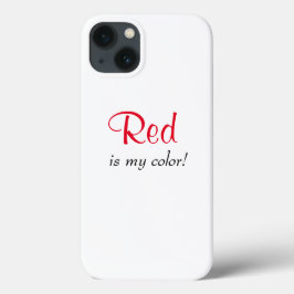 Rood is mijn Colour Cute Quote Case-Mate iPhone Case