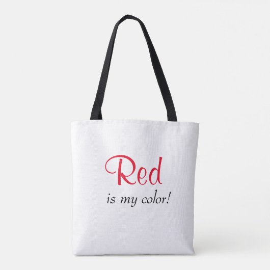 Rood is mijn Colour Cute Quote Tote Bag (Achterkant)