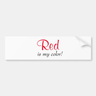 Rood is mijn kleur bumpersticker