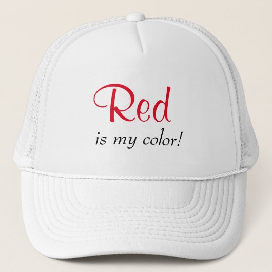 Rood Is Mijn Kleur Citaat  Trucker Pet (Voorkant)