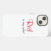 Rood Is Mijn Kleur Cute Quote iPhone Hoesje (Achterkant horizontaal)