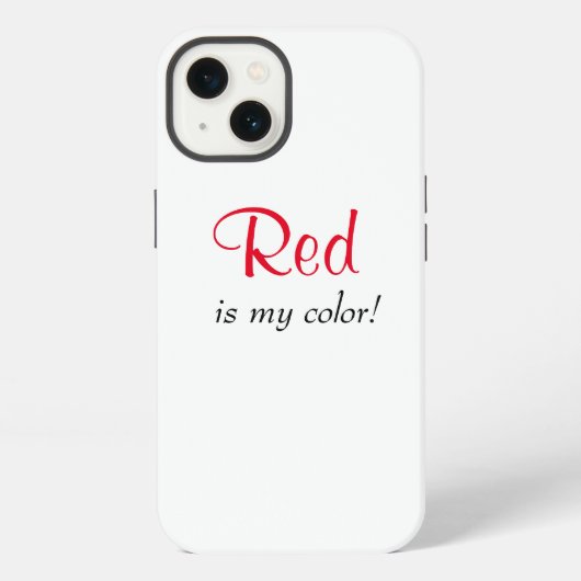 Rood Is Mijn Kleur Cute Quote iPhone Hoesje (Achterkant)