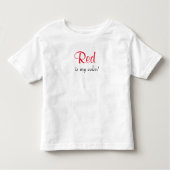 Rood is mijn kleur kinder shirts (Voorkant)