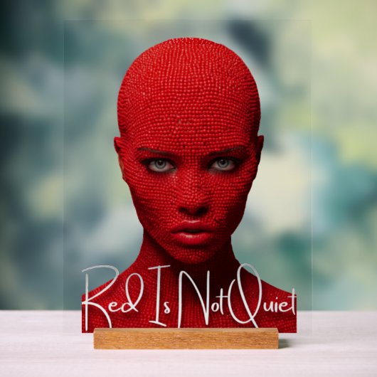 Rood Is Niet Stil Acryl Bord (Neutraal)