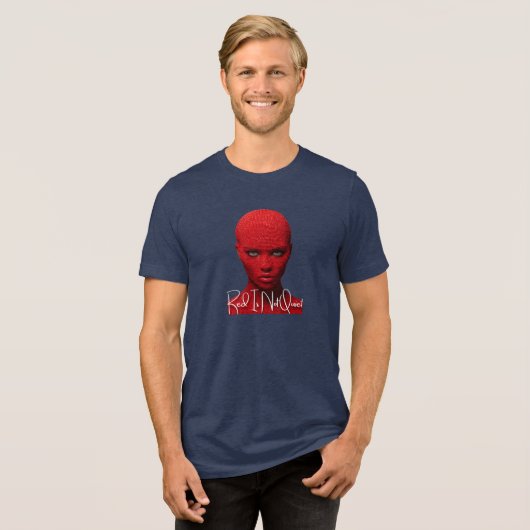 Rood Is Niet Stil Tri-Blend Shirt (Voorkant volledig)