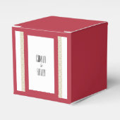 Rood Islamitisch Geometrisch Grens Bruiloft Bedankdoosjes (Voorkant Zijde)