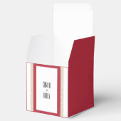 Rood Islamitisch Geometrisch Grens Bruiloft Bedankdoosjes (Geopend)