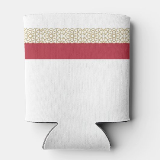 Rood Islamitisch Geometrisch Grens Bruiloft Blikjeskoeler (Achterkant)