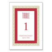 Rood Islamitisch Geometrisch Grens Bruiloft Kaart (Voorkant)