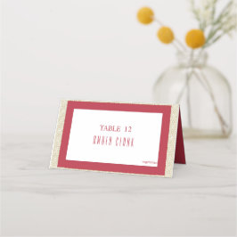 Rood Islamitisch Geometrisch Grens Bruiloft Plaatskaartje