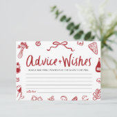 Rood Italiaans advies en wensen Vrijgezellenfeest  Kaart (Staand voorkant)