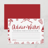 Rood Italiaans advies en wensen Vrijgezellenfeest  Kaart (Voorkant / Achterkant)