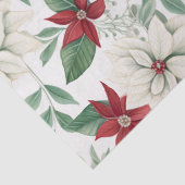 Rood & Ivoor Poinsettia Holiday Tissue Paper Tissuepapier (Detail)