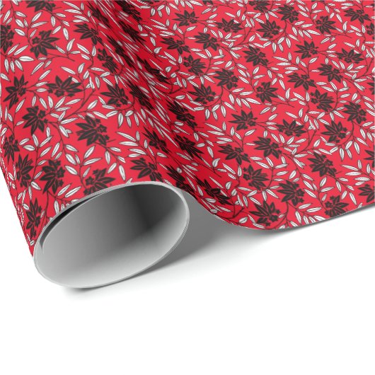 Rood Japans Kimono-afdrukpapier met ventilator Cadeaupapier (Rol Hoek)