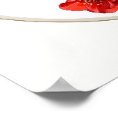 Rood Japans konijntje Blossom wit Poster (Hoek)