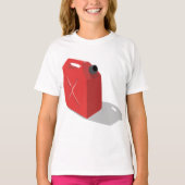 Rood jerrican meisjes T-shirt (Voorkant)