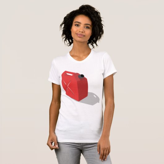 Rood jerrican vrouwen T-shirt (Voorkant volledig)