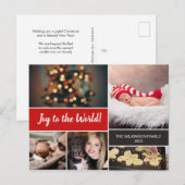 Rood Joy aan de Wereldwijde Baby aankondiging kers (Voorkant / Achterkant)