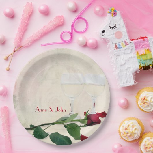 Rood Jubileum en Bord van papier van de partij (Feest)