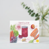Rood Juice Recipe Briefkaart (Staand voorkant)