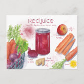 Rood Juice Recipe Briefkaart (Voorkant)