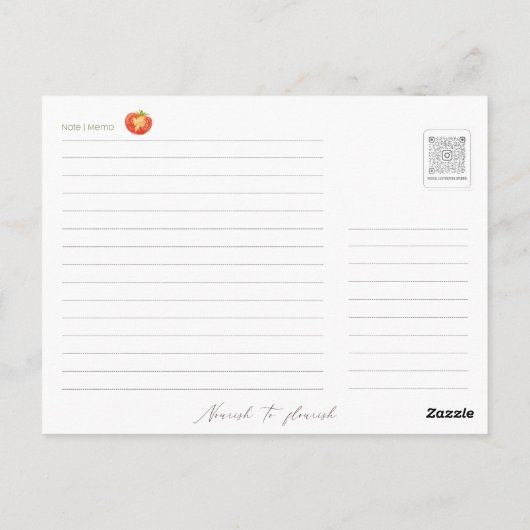 Rood Juice Recipe Briefkaart (Achterkant)